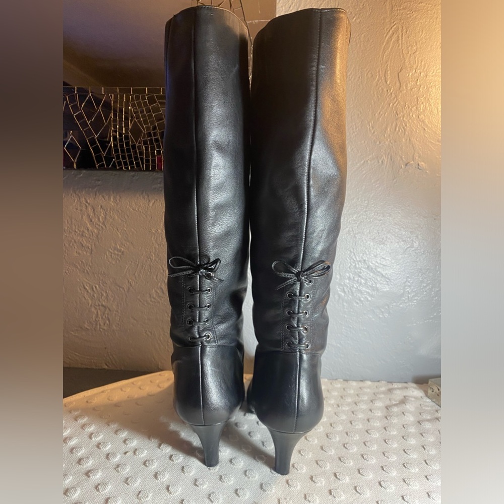 Naturalizer Black Knee-High Heeled Boots